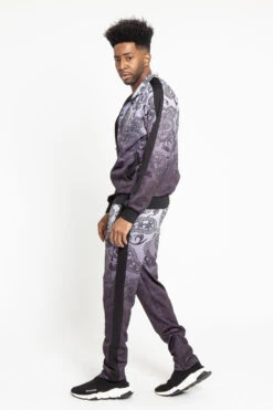 Paisley Gradient Ombre Track Suit Set -Victorious ST803 BLK 2