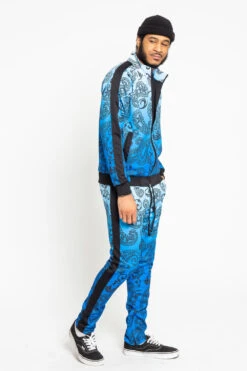 Paisley Gradient Ombre Track Suit Set -Victorious ST803 BLU 4