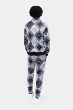 All Over Bandana Pattern Track Suit -Victorious ST867 BLK 3