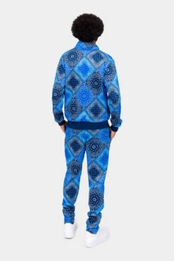 All Over Bandana Pattern Track Suit -Victorious ST867 NVY 3