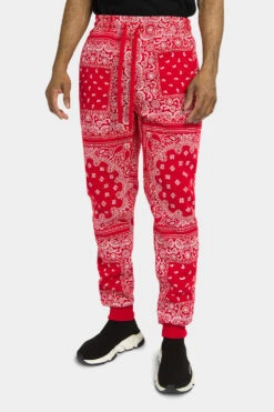 Bandana Paisley Fleece Tracksuit -Victorious ST875 RED 5