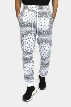 Bandana Paisley Fleece Tracksuit -Victorious ST875 WHT 5