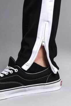 Men's Slim Fit Dual Stripe Track Pants -Victorious TR513 BLK 6