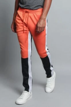 Men's Color Blocked Track Pants 29 Men's Color Blocked Track Pants -Victorious TR523 ORG 2