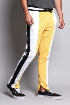 Slim Fit Contrasting Track Pants -Victorious TR524 GDW 4