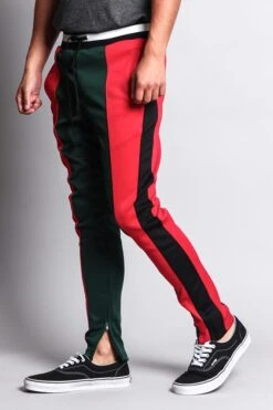 Slim Fit Contrasting Track Pants -Victorious TR524 GNR 2