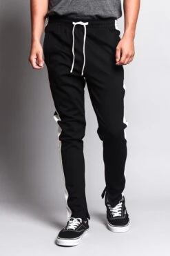 Premium Stretch Slim Fit Striped Track Pants -Victorious TR526 BOF 5