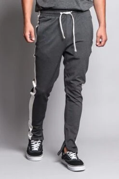 Premium Stretch Slim Fit Striped Track Pants -Victorious TR526 COW 5