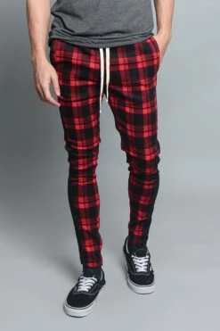 Plaid Track Pants