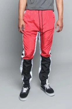 Tri Color Windbreaker Track Pants 34 Tri Color Windbreaker Track Pants -Victorious TR543 RED 1