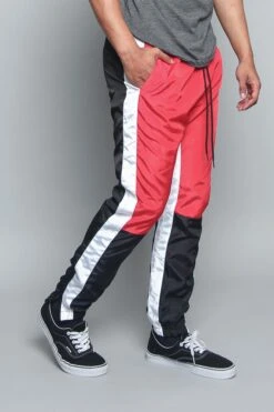 Tri Color Windbreaker Track Pants 37 Tri Color Windbreaker Track Pants -Victorious TR543 RED 4