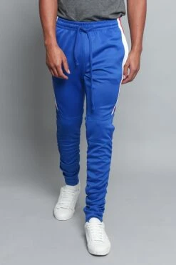 Scrunched Bungee Double Striped Track Pants -Victorious TR546 RBL 1