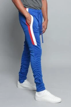 Scrunched Bungee Double Striped Track Pants -Victorious TR546 RBL 4