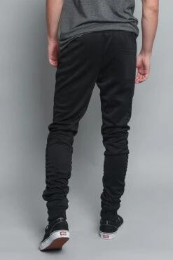 Scrunched Skinny Fit Track Pants -Victorious TR547 BLK 3