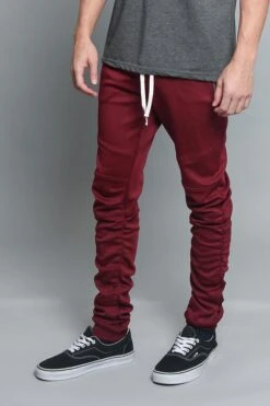 Scrunched Skinny Fit Track Pants -Victorious TR547 BRG 2