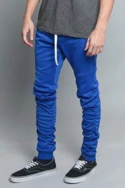 Scrunched Skinny Fit Track Pants -Victorious TR547 RBL 2