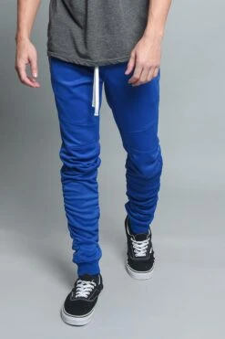 Scrunched Skinny Fit Track Pants -Victorious TR547 RBL 5