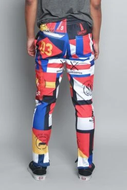 Sailing Flag Track Pants -Victorious TR572 BLK 3