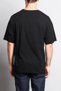 Men's Basic Over Sized T-Shirt -Victorious TS7066 BLK 3