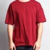 Men's Basic Over Sized T-Shirt 1 Men's Basic Over Sized T-Shirt -Victorious TS7066 BRG 1