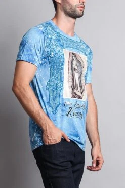 Our Lady Of Rosary Graphic T-Shirt -Victorious TS7086 BLU 4