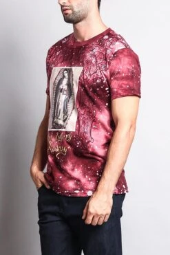 Our Lady Of Rosary Graphic T-Shirt -Victorious TS7086 BRG 2