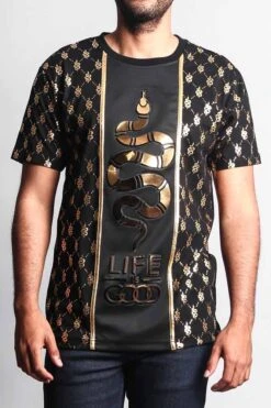 Life Is Good 3D Snake T-Shirt 32 Life Is Good 3D Snake T-Shirt -Victorious TS7198 BLK 1