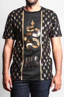 Life Is Good 3D Snake T-Shirt 35 Life Is Good 3D Snake T-Shirt -Victorious TS7198 BLK 4