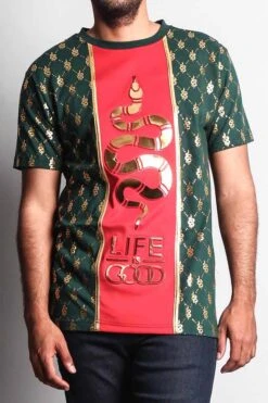 Life Is Good 3D Snake T-Shirt 37 Life Is Good 3D Snake T-Shirt -Victorious TS7198 GRN 1