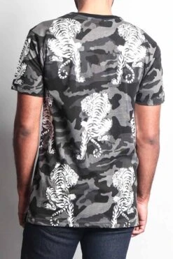 Camo Tiger T-Shirt -Victorious TS7204 BLK 3