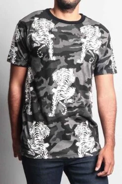 Camo Tiger T-Shirt -Victorious TS7204 BLK 4