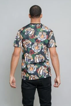 3D Savage Tiger Print T-Shirt -Victorious TS7283 BLK 3