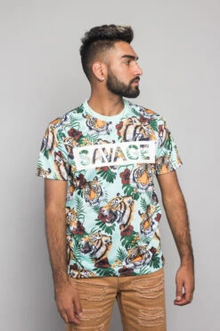3D Savage Tiger Print T-Shirt -Victorious TS7283 CAB 1