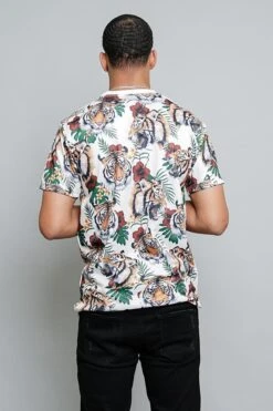3D Savage Tiger Print T-Shirt -Victorious TS7283 OFF 3