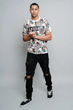3D Savage Tiger Print T-Shirt -Victorious TS7283 OFF 6