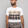 Savage Leopard Block T-Shirt -Victorious TS7286 WHT 1