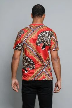 Crystal Leopard T-Shirt -Victorious TS7288 RED 3
