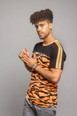 Reflective Tiger Striped T-Shirt