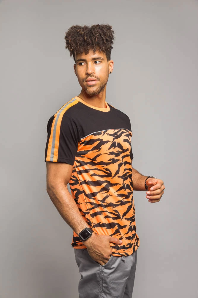 Reflective Tiger Striped T-Shirt 5 Reflective Tiger Striped T-Shirt - Image 3