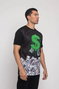 Chenille Dollar Sign T-Shirt 23 Chenille Dollar Sign T-Shirt -Victorious TS7323 BLK 4