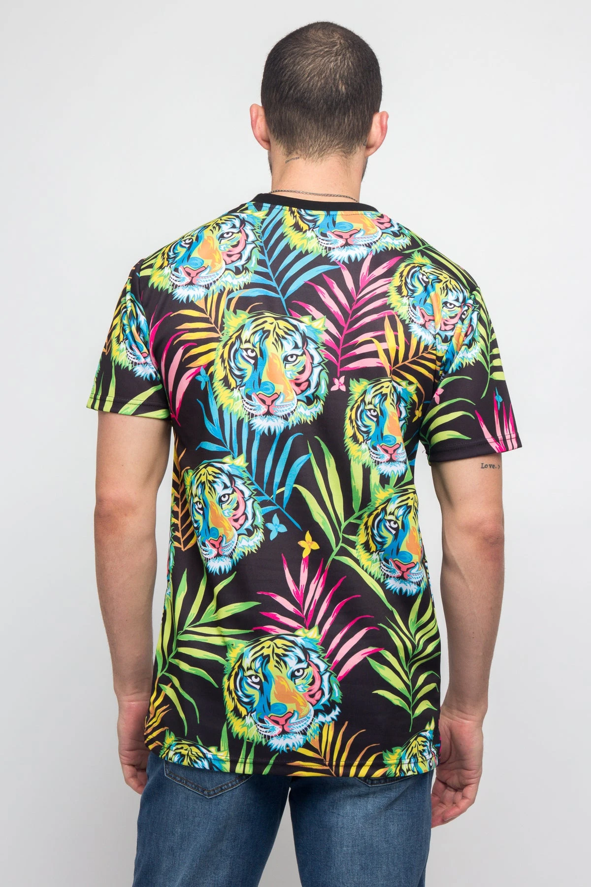 Colorful Floral Tiger T-Shirt 6 Colorful Floral Tiger T-Shirt - Image 4