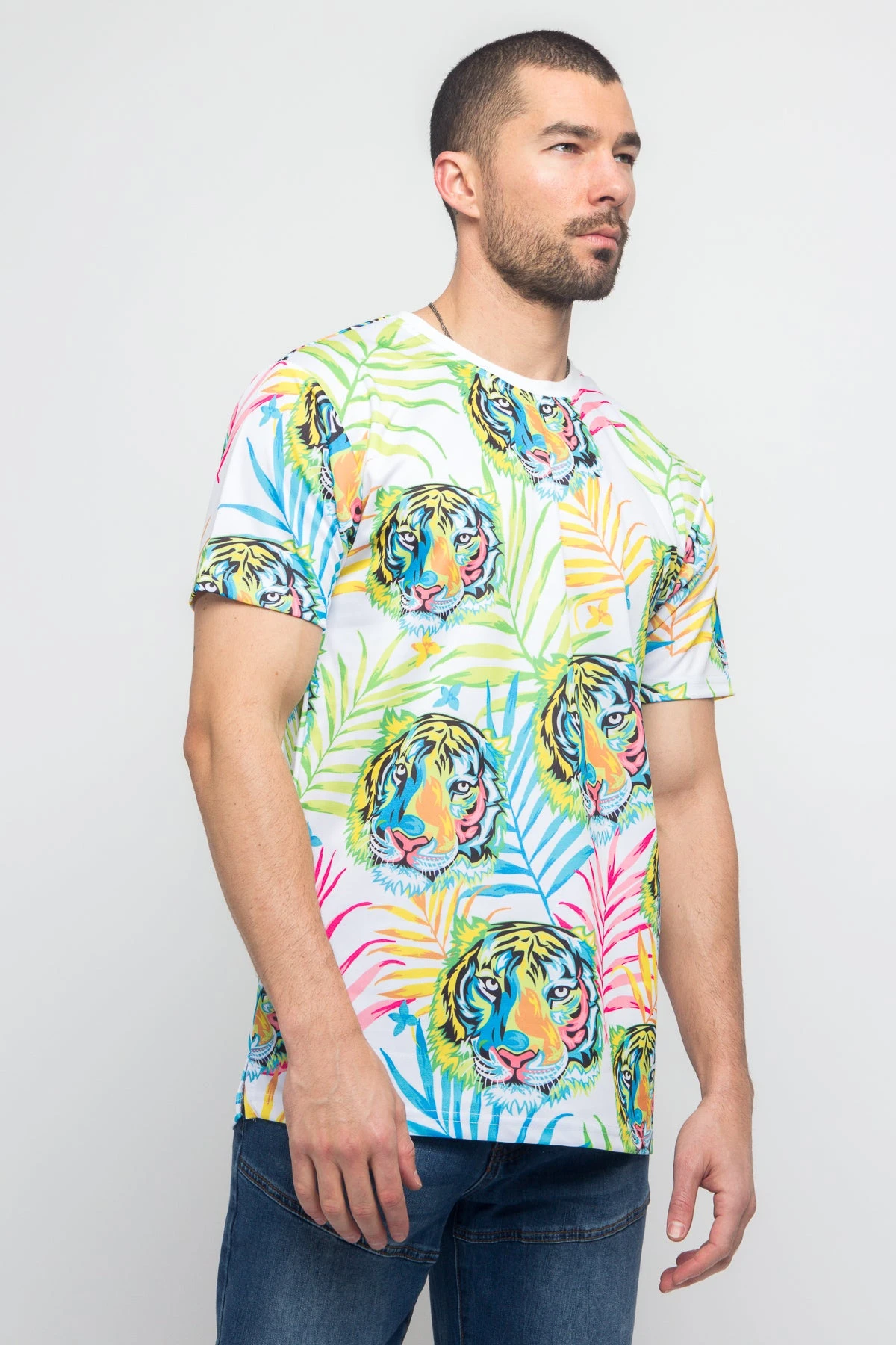 Colorful Floral Tiger T-Shirt 11 Colorful Floral Tiger T-Shirt - Image 9