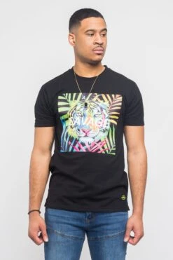 Colorful Tiger Savage T- Shirt -Victorious TS7342 BLK 1
