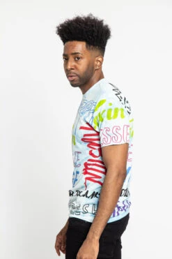 Tie Dye Graffiti T-Shirt 15 Tie Dye Graffiti T-Shirt -Victorious TS7351 BLU 2