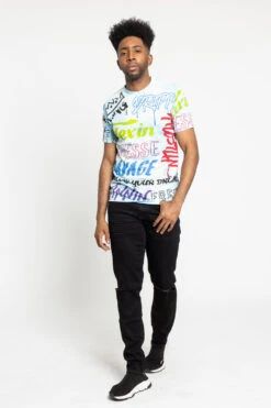 Tie Dye Graffiti T-Shirt 18 Tie Dye Graffiti T-Shirt -Victorious TS7351 BLU 5