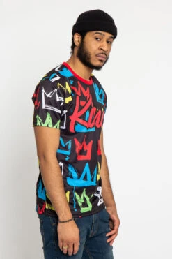 Crown Graffiti T-Shirt 17 Crown Graffiti T-Shirt -Victorious TS7360 BLK 4