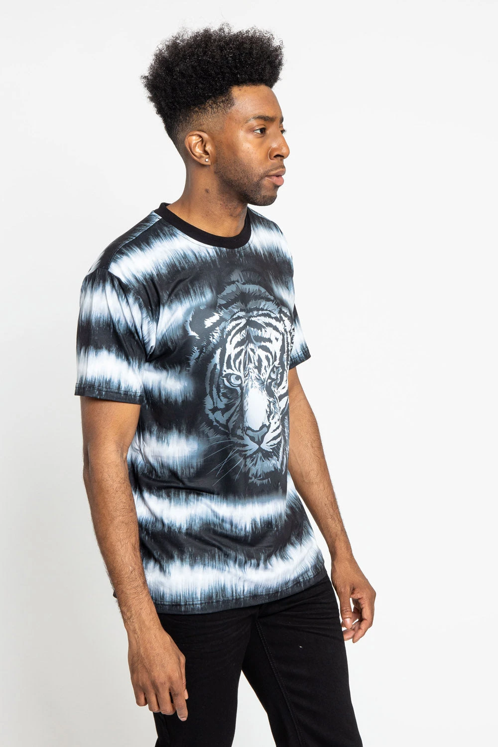 Horizontal Stripe Dyed Tiger T-Shirt 6 Horizontal Stripe Dyed Tiger T-Shirt - Image 4