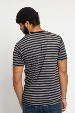 Horizontal Striped Fearless Tiger T-Shirt -Victorious TS7369 BLK 3