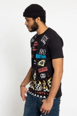 Party Graphic T-Shirt -Victorious TS7378 BLK 2