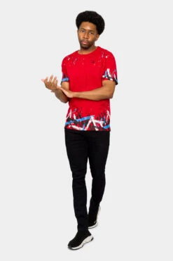 Graffiti Paint T-Shirt -Victorious TS7388 RED 5